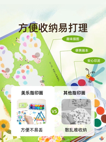 Детская краска для отпечатков пальцев Meile, детская нетоксичная цветная подушечка с чернилами, герметичная подушечка для рисования пальцами, детская живопись в виде граффити