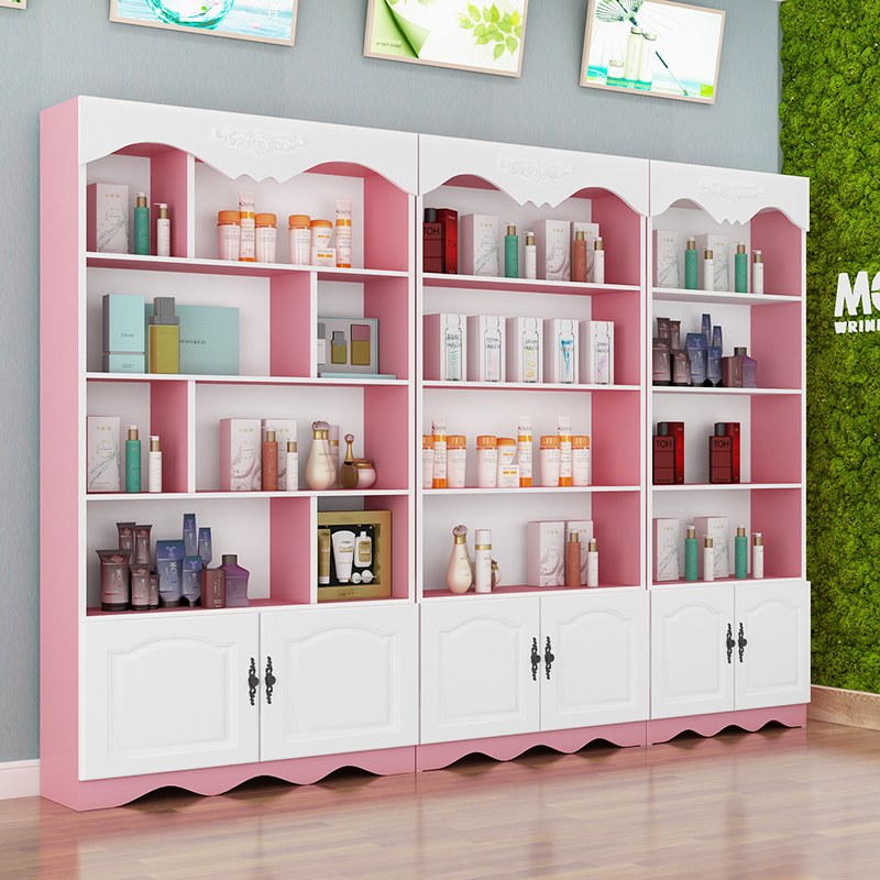 Beauty Salon Products Cabinet Cosmetics Display Cabinet Skin-care Products Display Cabinet Brief Modern Free Combined Containers