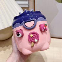 Baby milk powder box portable out-and-out creative crown baby snack rice noodle storage tank moisture-proof sealed compartment box