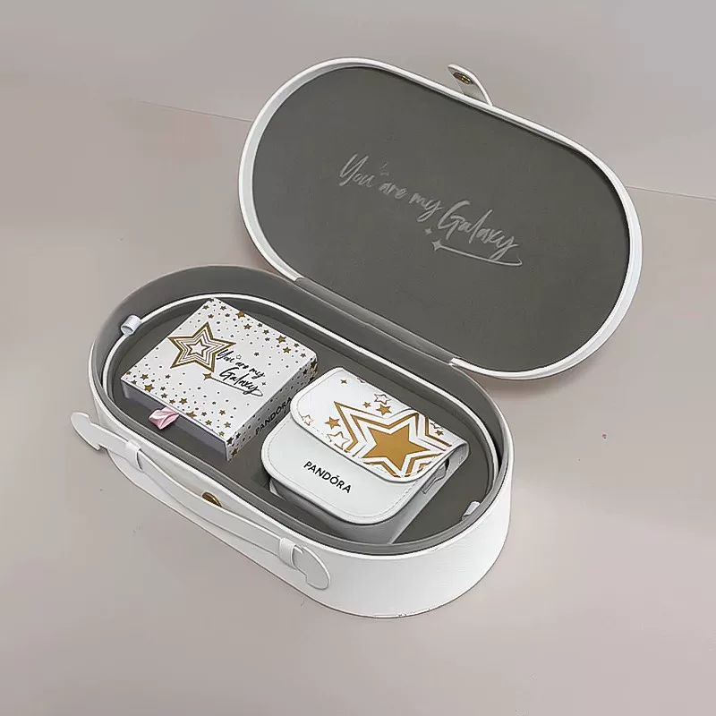 Pandora, ring, necklace from pearl, gift box, storage system