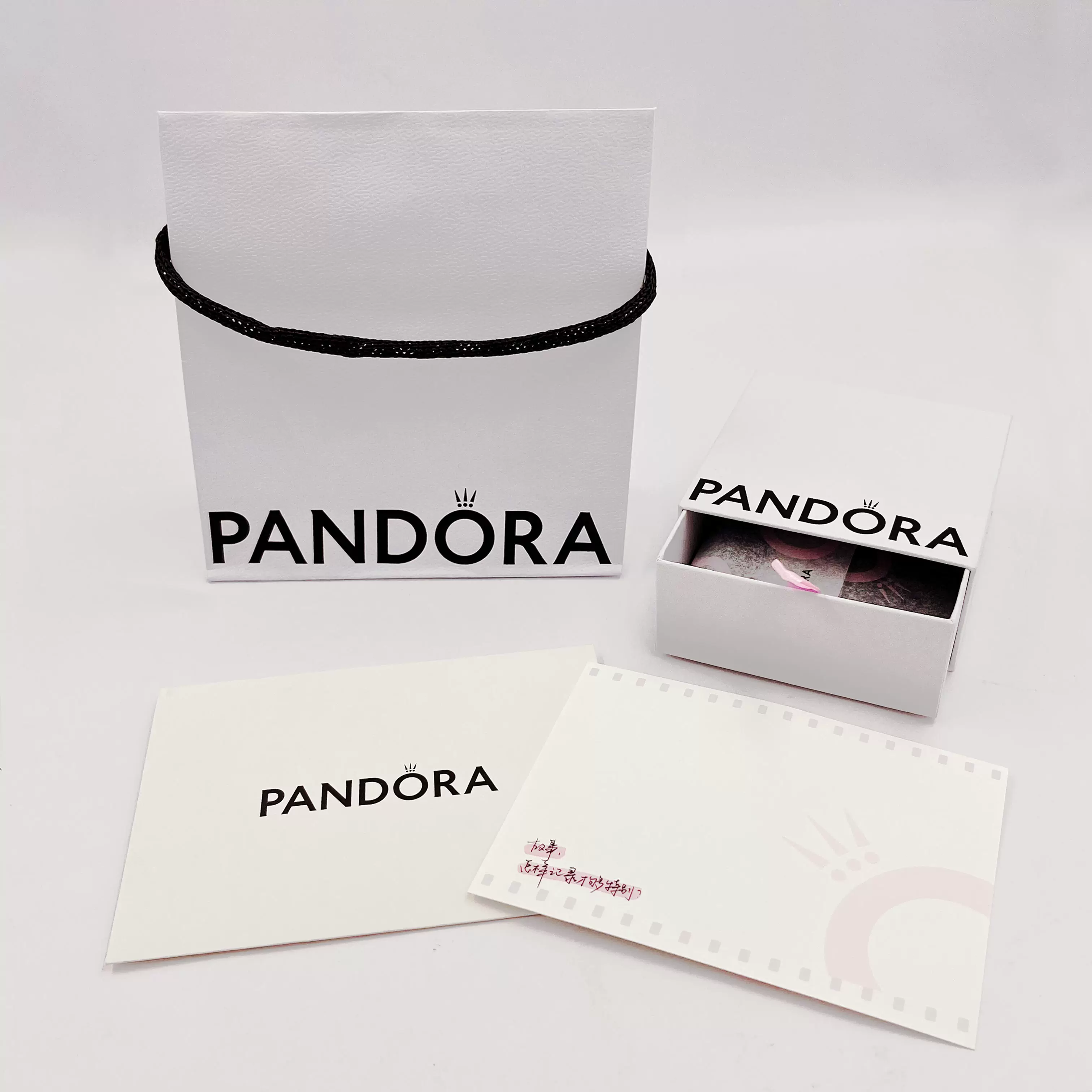 Pandora, ring, necklace from pearl, gift box, storage system