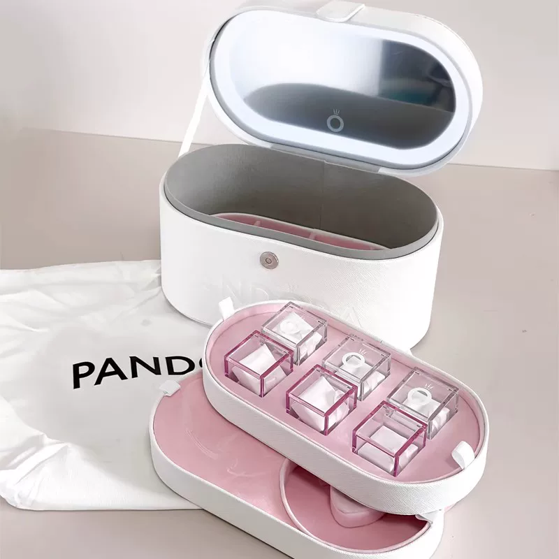 Pandora, ring, necklace from pearl, gift box, storage system