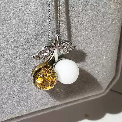 Parent-child hair pendant sterling silver breast milk necklace Cherry pig year pendant baby fetal hair souvenir diy self-made