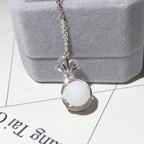 Baby lanchovy souvenir homemade baby fetal hair breast milk pendant made sterling silver necklace full moon gift