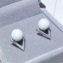 Baby baby fetal hair hair hair breast milk stud souvenir souvenir S925 sterling silver earrings diy self-made year gift