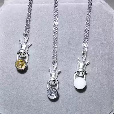 Baby baby fetal hair Fetal hair souvenir Sterling silver breast milk necklace pendant diy custom newborn year-old gift