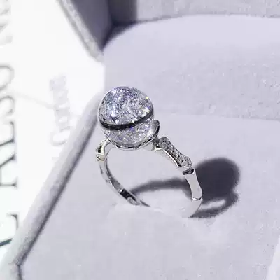 Baby Baby fetal hair Newborn fetal hair ring souvenir breast milk chain s925 sterling silver ring DIY self-made