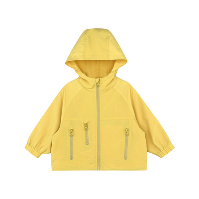 Big-Eared Elephant Girl's Solid Color Hooded Windbreaker Jacket 2026 Autumn New Model Lightweight Quick-Dry Windproof Top — 2