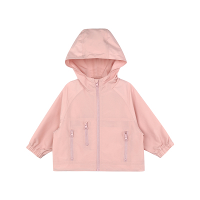 Big-Eared Elephant Girl's Solid Color Hooded Windbreaker Jacket 2026 Autumn New Model Lightweight Quick-Dry Windproof Top — 3