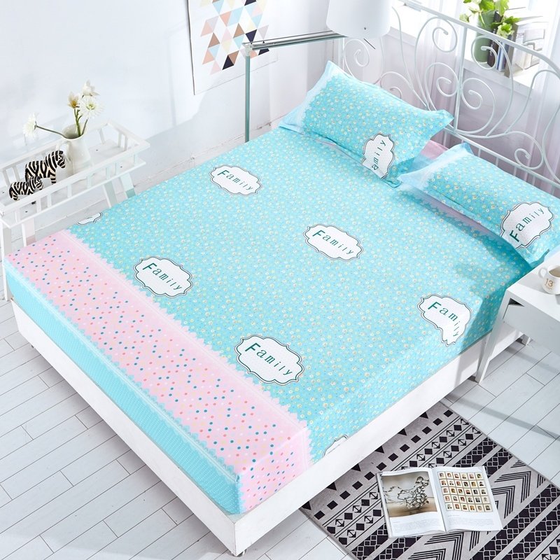 Minimalist dust-proof bedcover bed-hat protective sleeve anti-slip fixed bed cover bed cover 1 2m1 5 m single-piece bed fixing cover