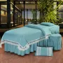 phục hồi đơn giản rắn màu bông denim bedspread quản lý làm đẹp da sau sinh đặc biệt cho đặc biệt vận chuyển Logo - Trang bị tấm khăn trải giường spa giá rẻ