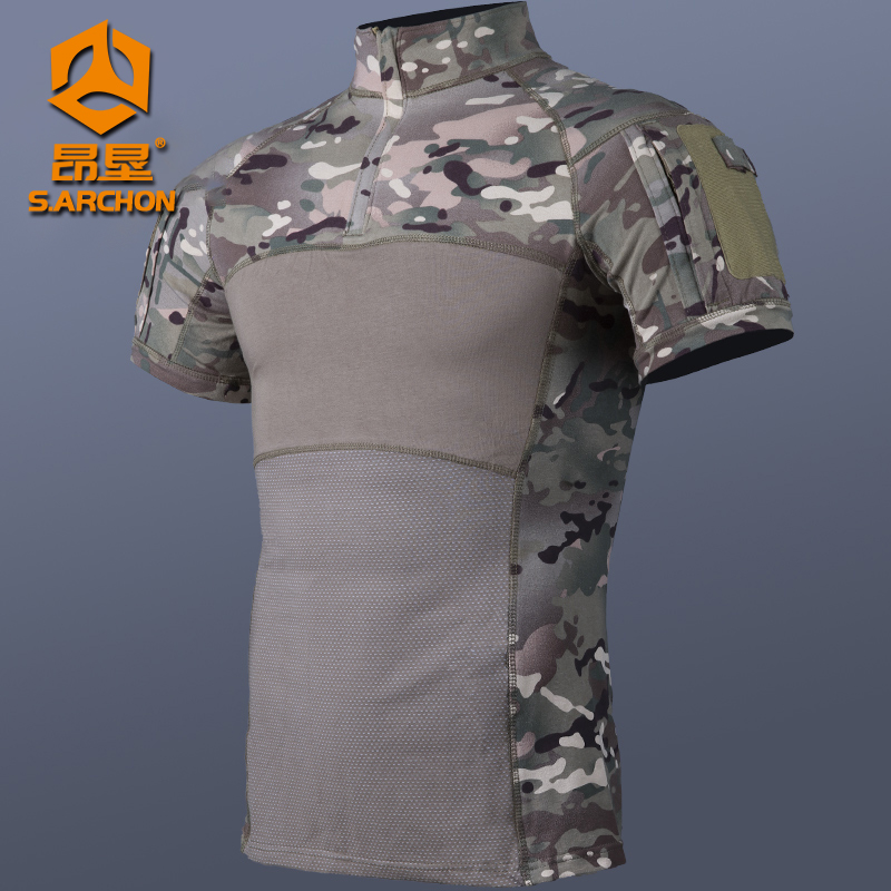 Outdoor T-shirt men's and women's special forces tactical frog suit short-sleeved army fan half-sleeved self-cultivation pattern for training and combat T-shirt