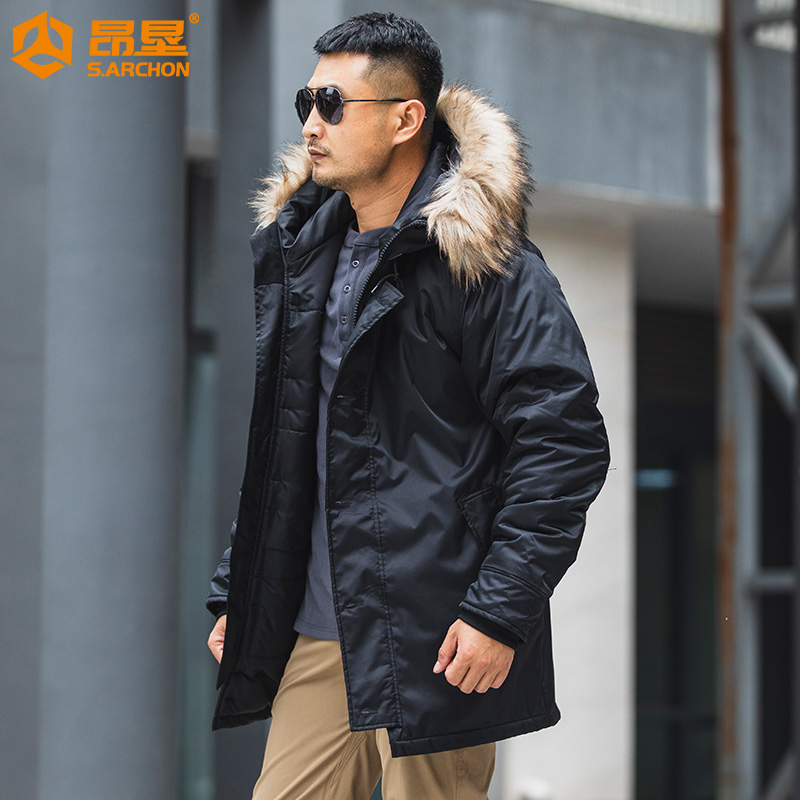 Onreclamation N3B Winter Polar Anti-cold cotton Men's warm and hat detachable Mao collar cotton clothes Outdoor sub-machine clothes