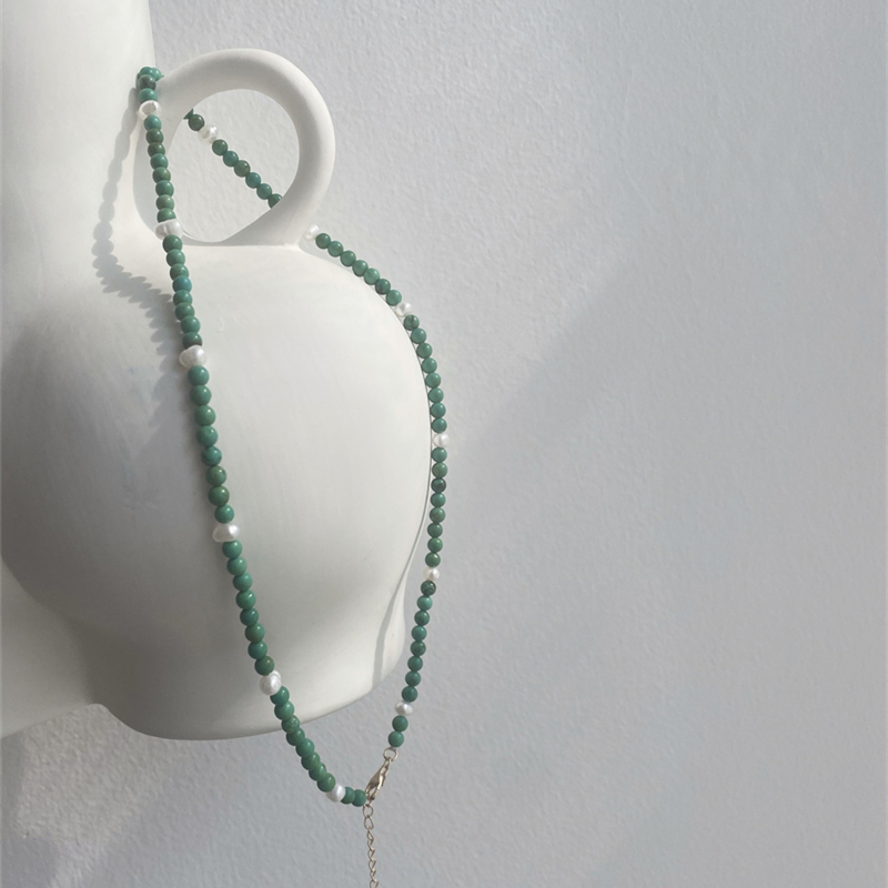 LHWindsor Windsor jewelry summer reverie turquoise baroque pearl necklace female niche choker tide