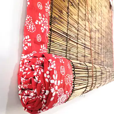 Edge Reed curtain bamboo curtain roller curtain sunshade curtain retro grass curtain decorative curtain wall hanging ceiling partition window