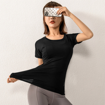 Beauty photo I go to exercise running quick-drying shirt waist back mesh reflective strip short sleeves