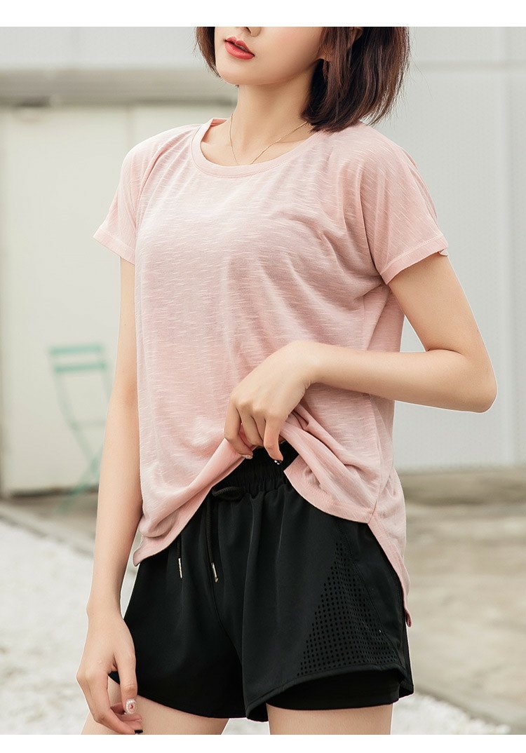 Làm đẹp khi tôi đi tập thể dục nhẹ nhàng và nhanh khô quần thể thao ngắn tay mùa hè áo thun mỏng kích thước lớn tập thể dục - Áo phông thể thao áo thun lạnh the thao nam