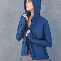 Autumn and winter New lock zipper hooded fitness clothes womens casual loose version running fitness yoga jacket jacket