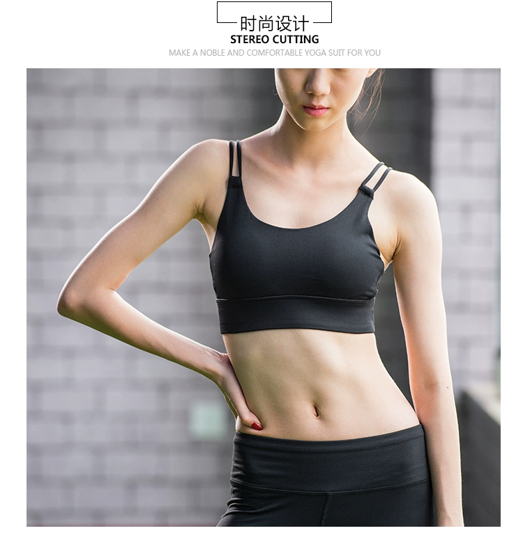 Vẻ đẹp đưa tôi đến với thể thao. Tông màu lạnh, hỗ trợ cao, lưng rỗng, áo ngực chống sốc, áo tập yoga, đồ lót.