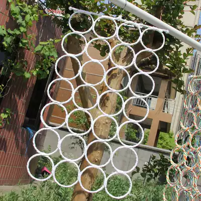 Colored 28-circle white rattan scarf rack hanging silk towel rack clothing store silk scarf display rack adhesive hook