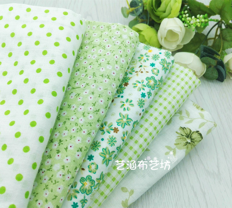 Màu xanh lá cây mục vụ hoa nhỏ vải cotton nhỏ tươi handmade diy rèm áo sơ mi váy vải cotton