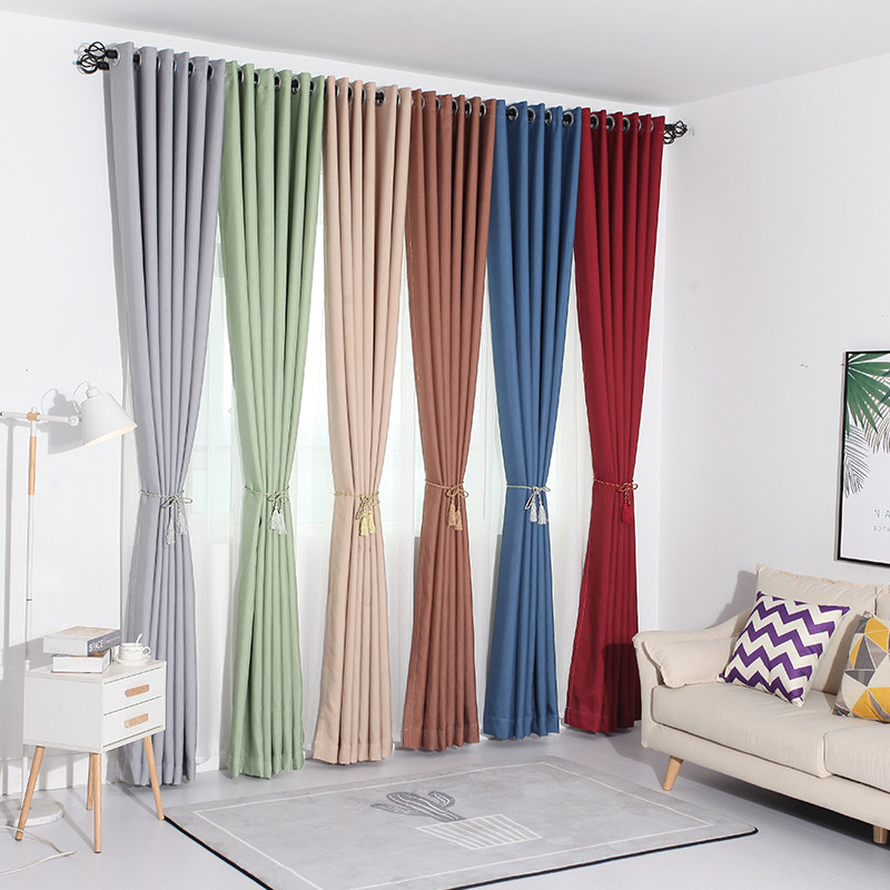 Customized partition dormitory bedroom rental house curtain finished balcony living room bedroom door curtain blackout cloth decorative fabric