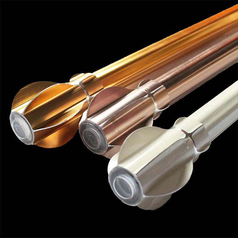 Thickened aluminum alloy rome rod silent curtain rod Single rod double rod curtain track rod bracket accessories full