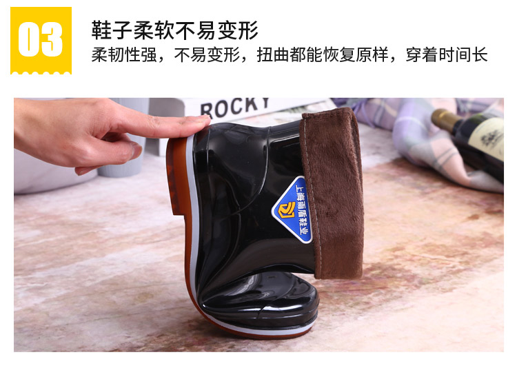 Mưa khởi động của nam giới cao trượt non-slip không thấm nước dành cho người lớn mưa khởi động ống ngắn bộ cao su giày trong ống cộng với nhung bếp làm việc cá giày nước giày chạy bộ chống nước