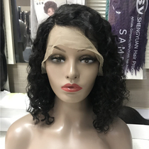 Water Wave Human Hair Wig Lace Frontal Bob Wig Wave curly Hair headgear