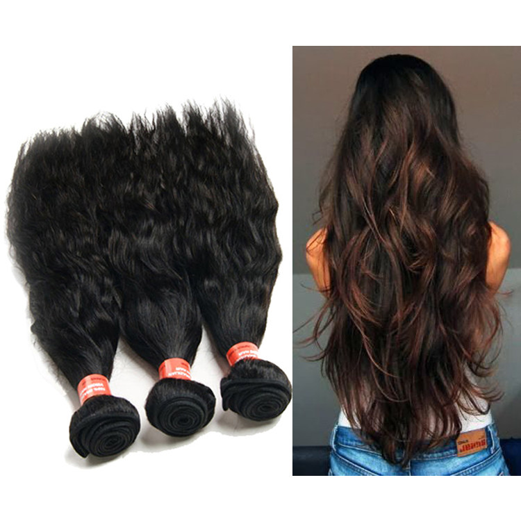 8A Natural Wave Virgin Brazillian Human Hair Weaves Wavy wig