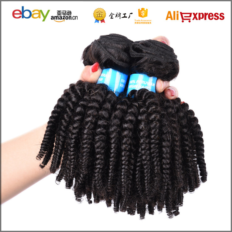 8A 8A Afro Kinky Curl Virgin Peruvian Human Hair Weave Peru wig