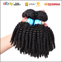 8A Afro Kinky Curl Virgin Peruvian Human Hair Weave Peru wig