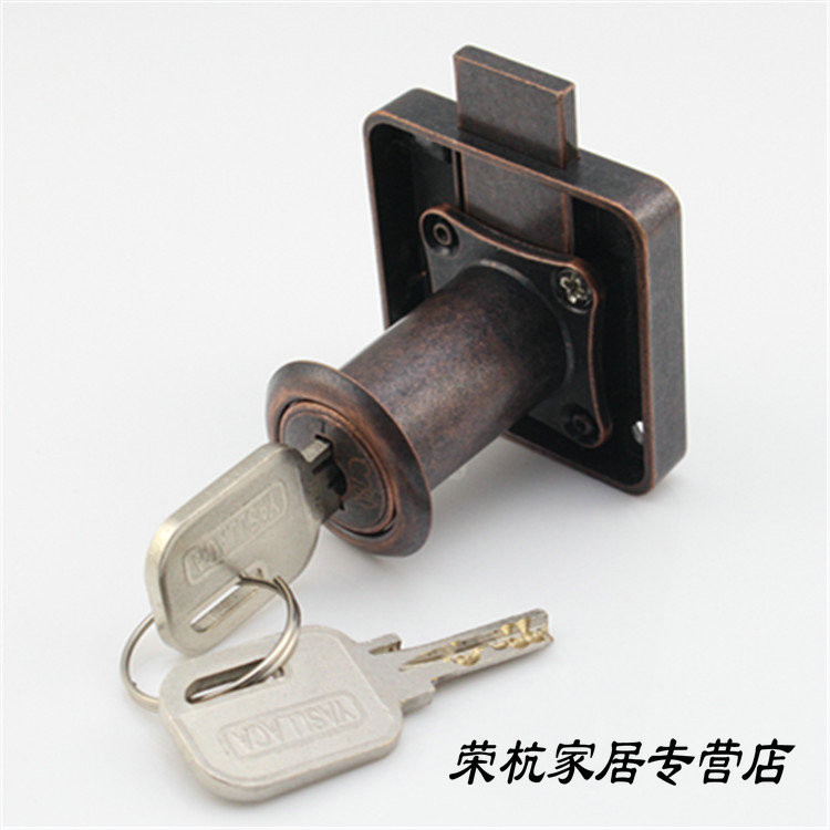 Classic Furniture Lock Classic Drawer Lock Red Bronze Drawer Lock Kitchen Door Lock Cabinet Door Lock Antique Furniture