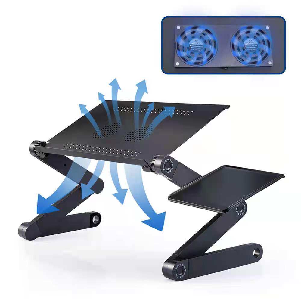 Cooling Laptop Desk Bed Desk Desk Lazy Aluminum Alloy Folding Desk Can Lift College Student Bed Desk