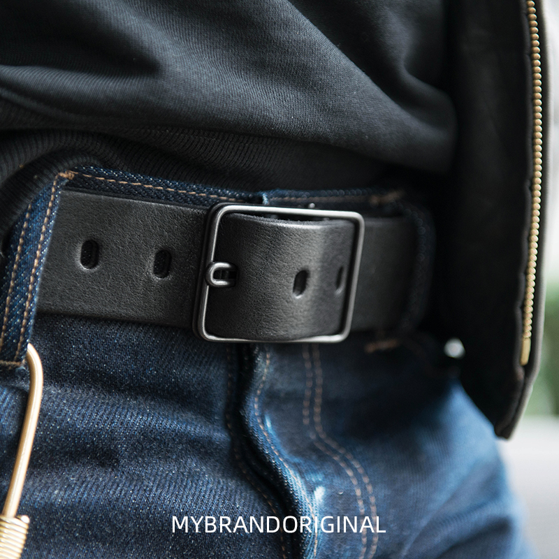 Buried without rotten pure copper needle buckle thickened head layer Bull Leather Men Retro Genuine Leather Belt Fashion Tide Belt P31