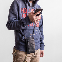 Buried not broken plant tanning cowhide mens small shoulder bag trend leather womens mobile phone bag purse with card position Q59