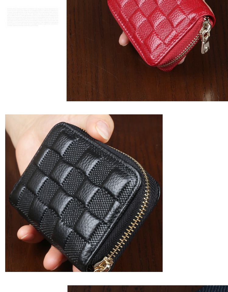 2018 da mới Thẻ châu Âu và Mỹ gói thẻ khóa kéo thẻ tín dụng dành cho nữ accordion thẻ tín dụng đặt ví nhỏ ví đựng thẻ nhiều ngăn