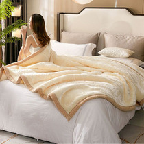 JERYOUN Rasher blanket is thickened in winter with double wool blanket for warm cover high end