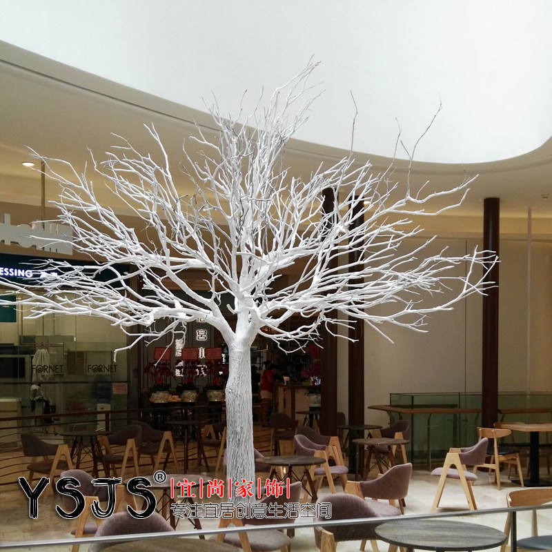 White branch pole tree trunk dry branch tree pole dry tree trunk wishing Christmas tree props natural simulation decorative tree customization