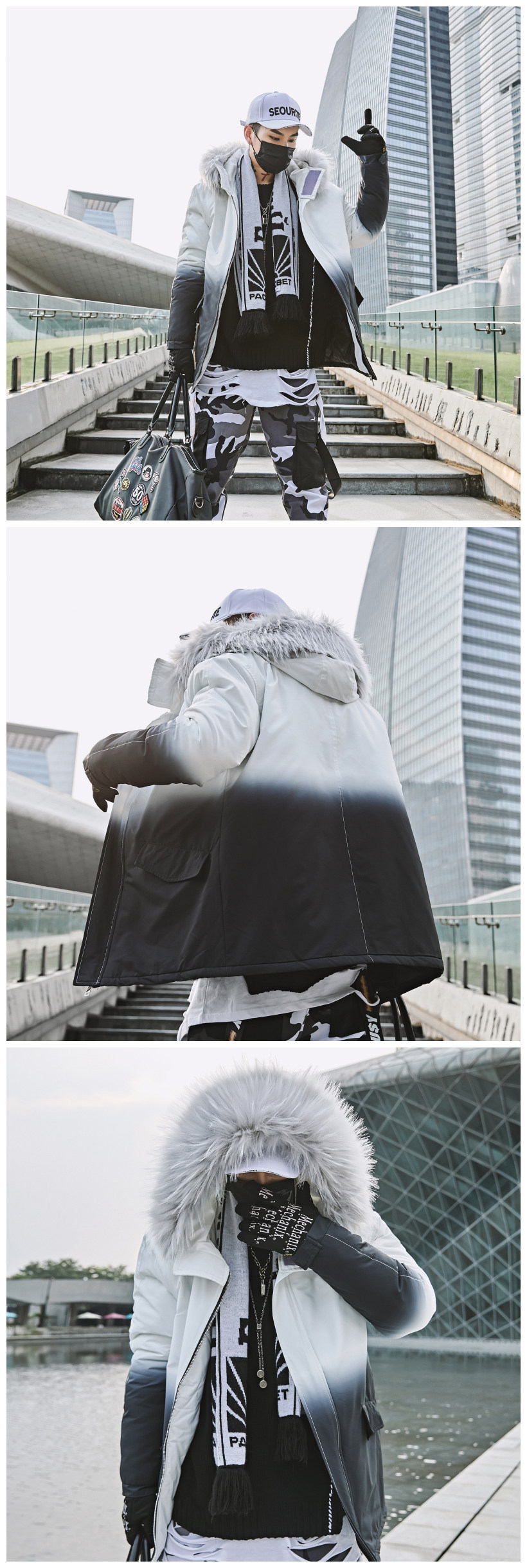 Gradient Cotton Coat Image 3