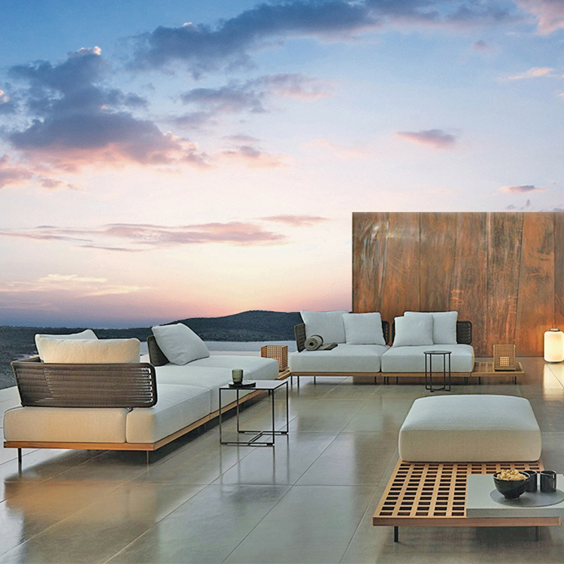 Outdoor sofa courtyVilla Tea Tea Couple Cottage Outdoor Balcony Virgin League chair Leisure Furniture