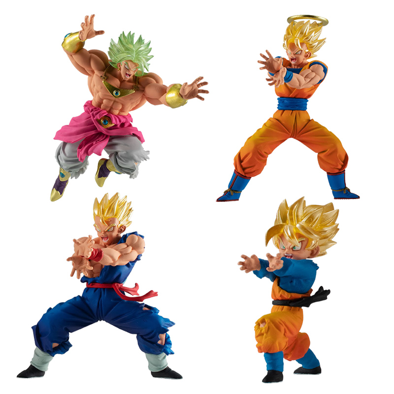 Full Set Of 4Bandai Wan Dai Genuine Gashapon    Long zhuchao VS Longzhu character modelling series 17   Brolli   goods in stock