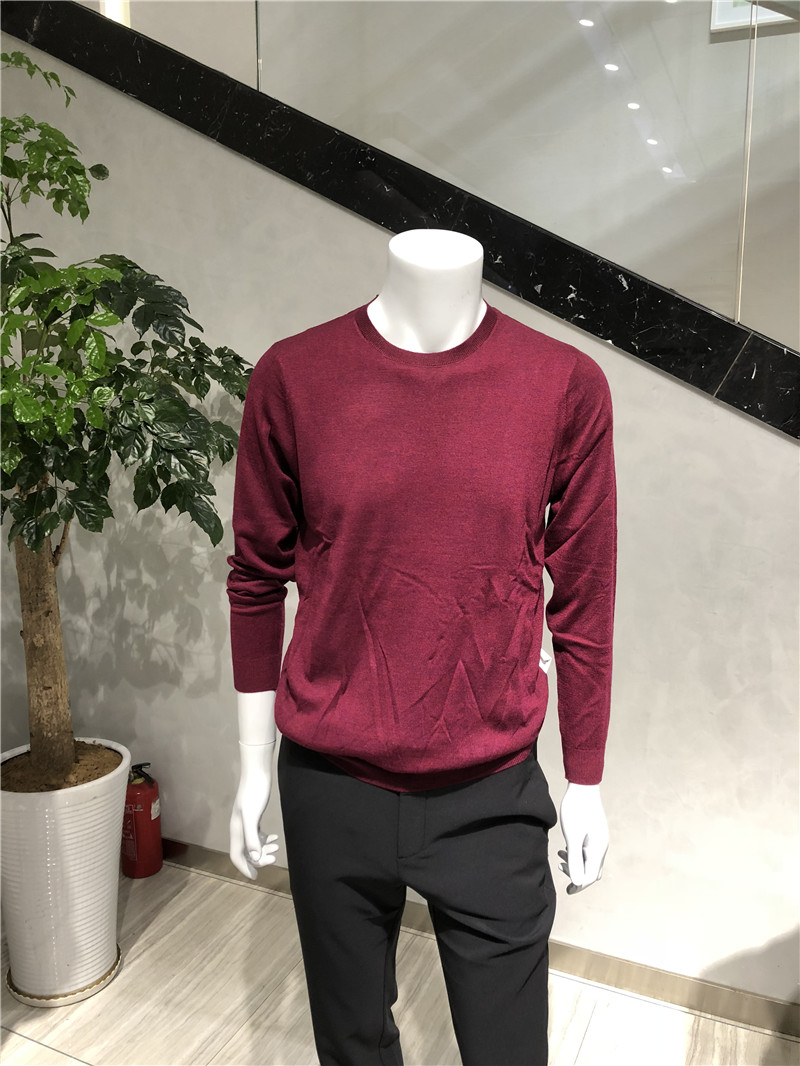 Áo len nam phiên bản lưới mùa thu và mùa đông thời trang kinh doanh mới Slim len 100% không thể mua được màu rắn 1280 nhân dân tệ 10 màu áo gile len cho nam