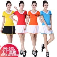 Quần thể thao nữ mùa hè chạy kích thước lớn nhanh khô tay ngắn váy nửa dài quần chống quần vợt cầu lông quần áo váy áo thun thể thao nữ