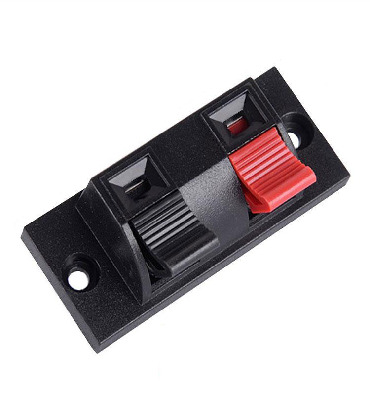 2-bit large speaker wiring clip two-way spring terminal output seat audio terminal two-bit test clip