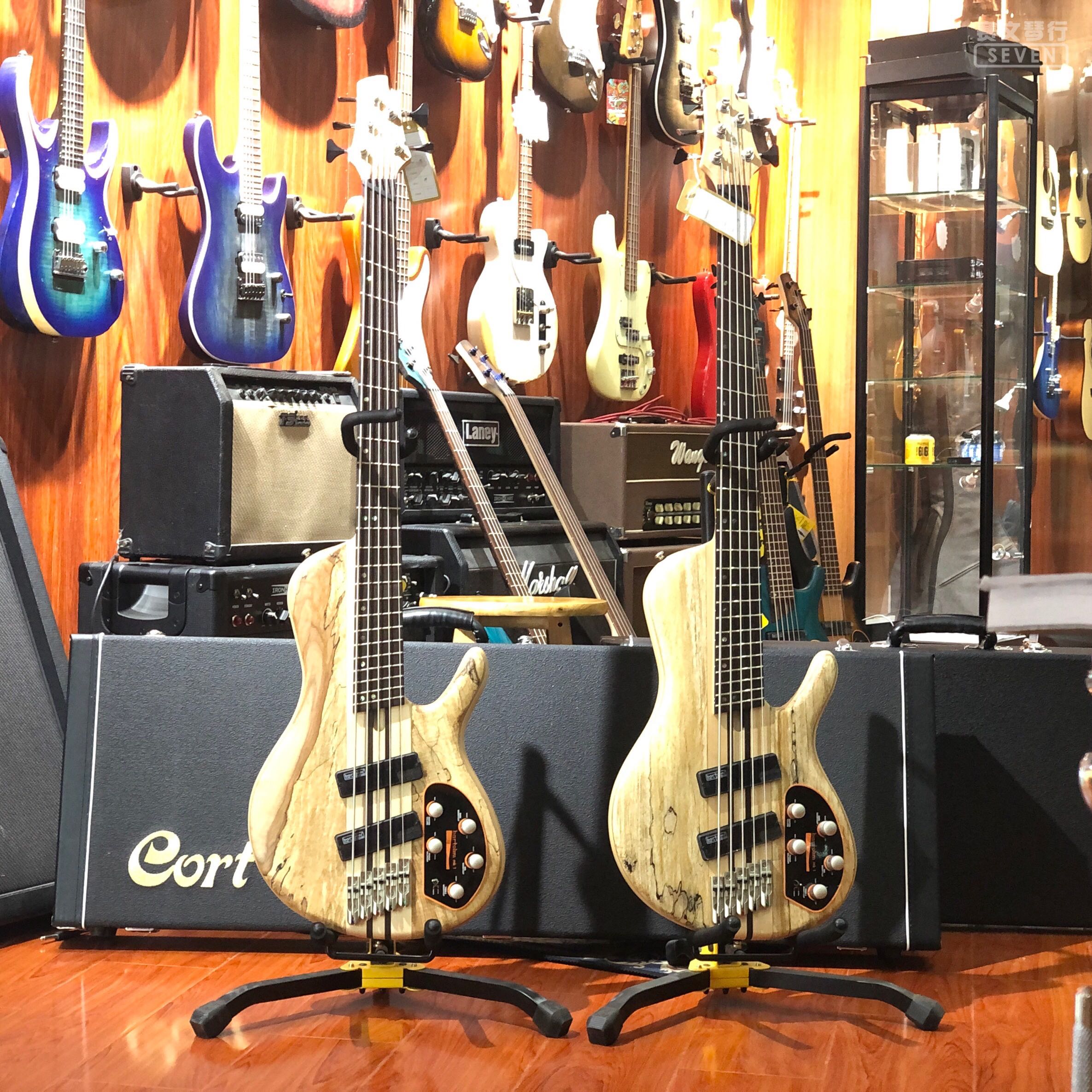 Cervanco Cort A5 plus smsc 5 string fan Indonesian bass belt box