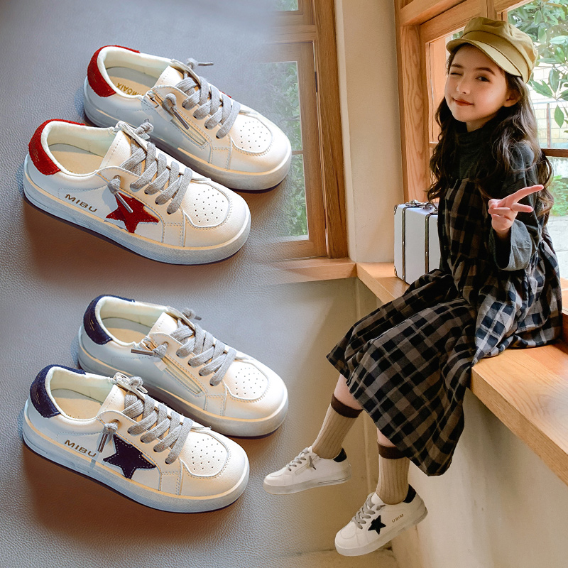 Next Kiss girls sneakers in the spring of 2022 new children soft soles and boys small white shoes