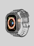 Применимо AppleWatchultra1/2 Generation 49 -мм ледники, интегрированные ремешки Apple Watches S9 Transparent Iwatch 7/6 Мужчина 5 Женщины 4 Силиконовые ремешки Sports 8 Creative New Nice Armor