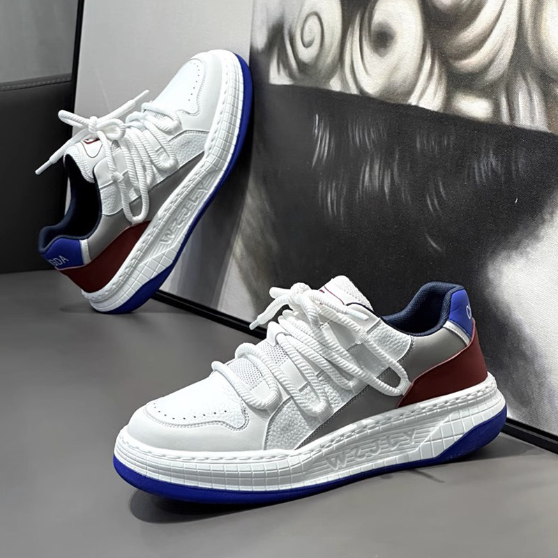 Light extravagant shoes 2023 new winter 100 hitch small white shoes thick underfloor uppers wrap shoes men's sports casual boobs shoes-Taobao