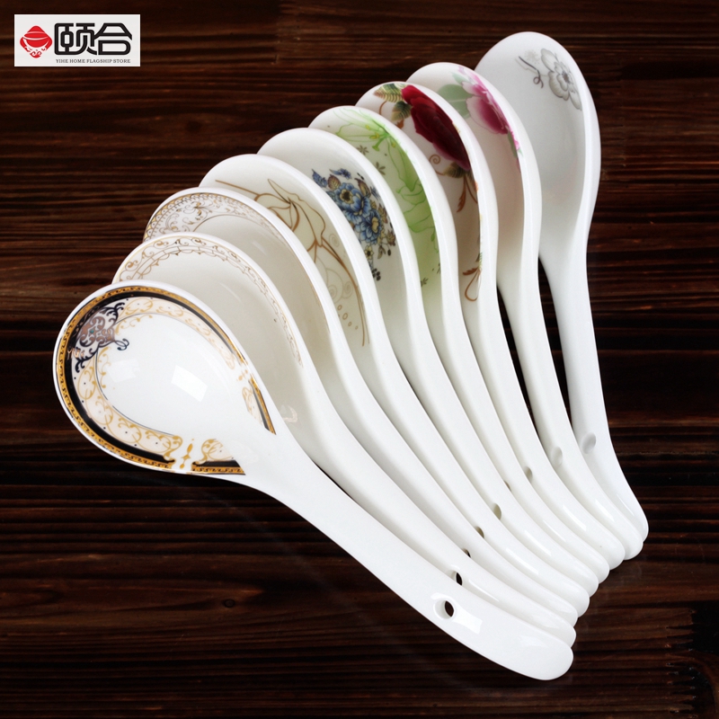 Big spoon, long shank ipads porcelain more design and color is a home to take a spoon, spoon, Big spoon, sheng gruel matching utensils in the kitchen